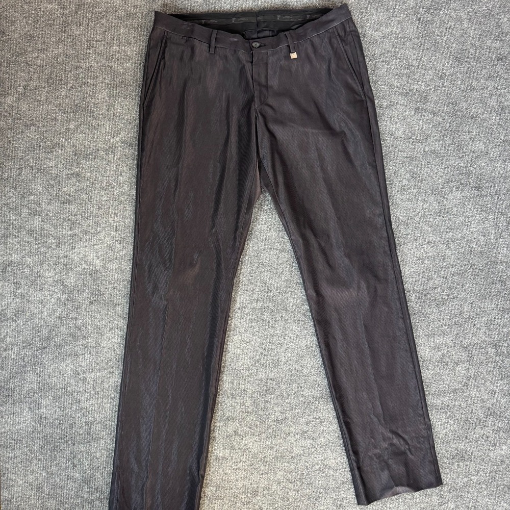 Gianni Versace Black Checkered Dress Pants Made in Italy Size 36/33 US